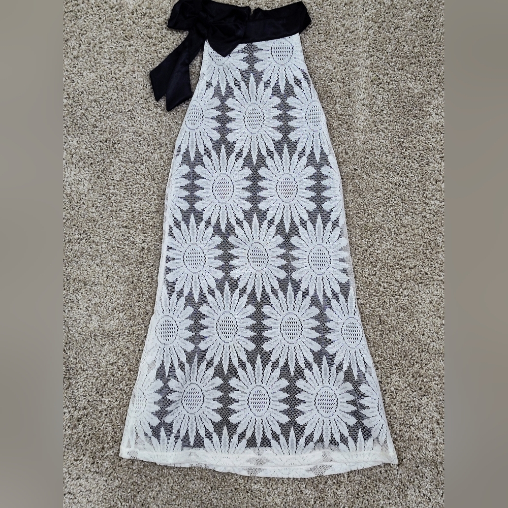 Black and lace dress